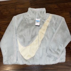 Nike Swoosh Faux Fur Jacket